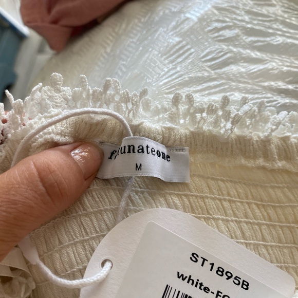 Fortunate One Strapless Maxi Dress White Sz M New with Tags! - Picture 13 of 16